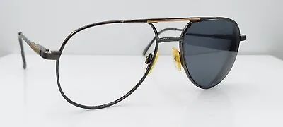 Vintage Halston H01 Gunmetal Pilot Metal Sunglasses FRAMES ONLY • $37.40