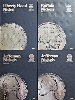 4 - Whitman Folders For Nickels1 9007 9008.9009&9039 V-Nickel. Buff& 2 Jeffs • $25.50