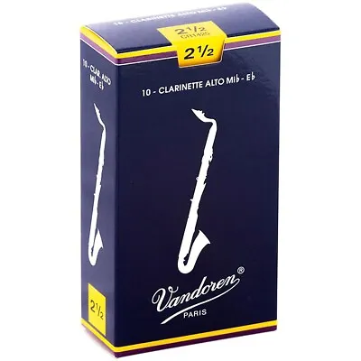 Vandoren Alto Clarinet Reeds Strength 2.5 Box Of 10 • $38