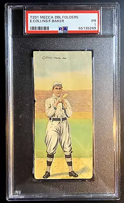 1911 T201 Mecca Double Folders Eddie Collins/Home Run Frank Baker PSA 1 Both HOF • $229.50