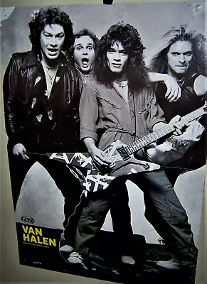 VAN HALEN Group Shot DS FO Poster GW Mag 10 1/2 X 14 1/2 Inchs EDDIE VAN HALEN • $25