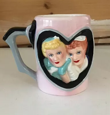 Vintage I Love Lucy 1996 Vandor 3D Friends Forever Pink Coffee Cup Mug • $7.99