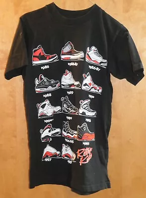 Michael Jordan Retro Kicks Shoes Shirt Men's Black Classics Size Small T-Shirt • $3.99