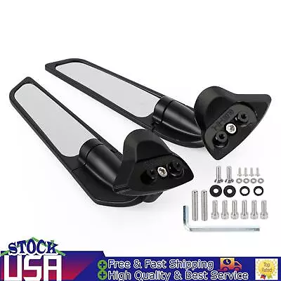 Swivel Wing Fin Rearview Mirrors For Yamaha YZF-R6 2017-2021 YZF-R7 2021-2022 • $59.85