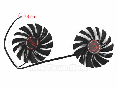 Graphics Card Fan For GTX1080Ti/1080/1070Ti/1070/1060 RX580/570 ARMOR 4Pin 95mm • $17.09