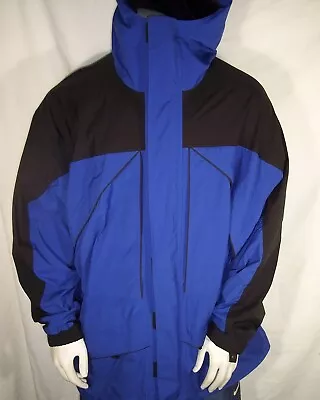 Cabela's 3XL Royal Blue/Black Full Zip Gore-Tex Waterproof Rain/Ski Jacket • $129.99