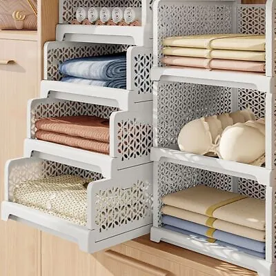 Pull-out Type Closet Storage Shelf Wardrobe Organizer Layered Organizers • $30.05