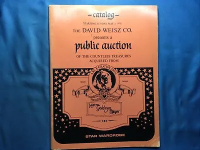 MGM Metro-Goldwyn-Mayer David Weisz Co. Auction Book Catalog 1970  STAR WARDROBE • $99.98