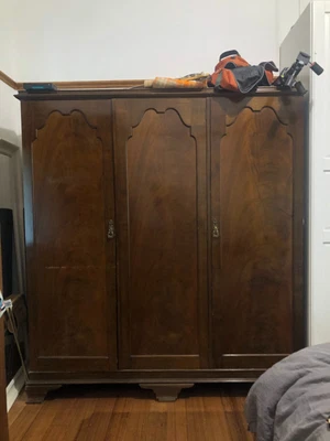 $100 • Buy Antique Wooden Wardrobe (Art Deco?)