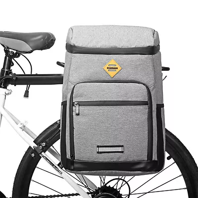 Bike Pannier Bag Waterproof Bicycle Rear Seat Bag Backpack Motor Bag Luggage Bag • $38.60