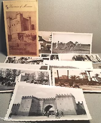 Lot Of 11 ~ 1940's Photographs From Morocco ~ In Souvenir Morocco Folder. 2-24-1 • $8.25