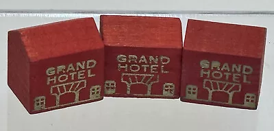 Vintage Monopoly Grand Hotel Red Wood Board Game Pieces 1950s Parker Brothers • $12.79