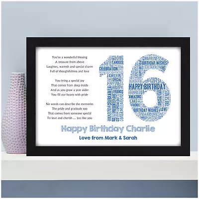 Personalised 16th 18th 21st Birthday Gifts For Him Son Brother Grandson Male Boy • £14.95