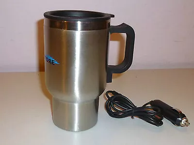 12V Stainless Steel Travel Heated Thermos Coffee Mug Cup With Car Charger 400ML • $25.90