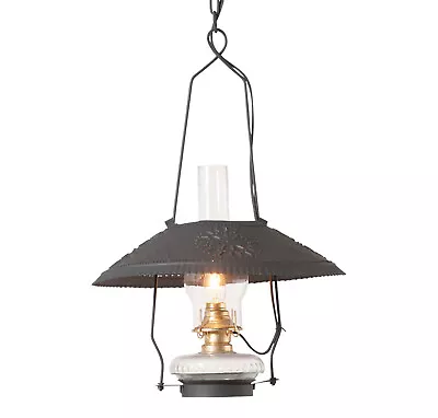 Store Lamp Hanging Electric Hurricane Globe Light With Punched Tin Metal Shade • $147.95