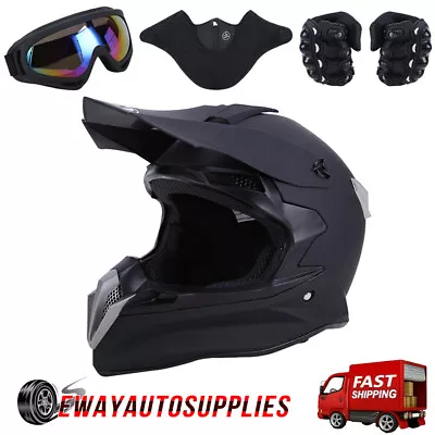 ATV Motocross Motorcycle MX Off-Road MTB Mountain Bike Helmet DOT Gloves Goggles • $48.44