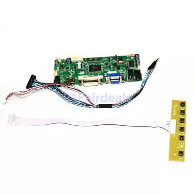 DVI VGA LCD Controller Driver Board For LTN173KT01/02 1600x900 40Pin LED Screen • $21.99