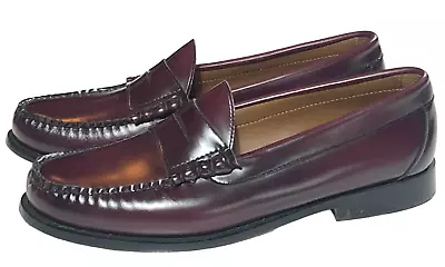 J.crew Wine Leather Penny Loafer Shoes Bs114 Size 11 • $64.99