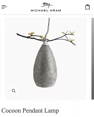 Michael Aram Butterfly Ginkgo Pendant Cocoon Lamp In Medium Size • $1100