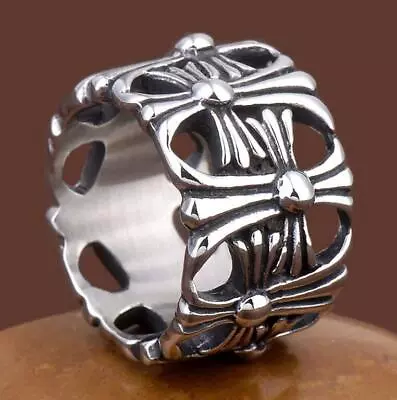 Vintage Oxidized Stainless Steell Handmade Fashion Ring Pop For Man AU • $8.89