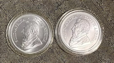2022 And 2023 South African Krugerrands 2x 1 Oz Silver BU Coins • $125