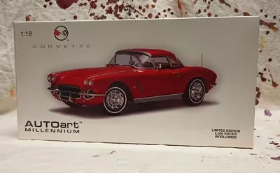 1/18 Autoart Millenium 1962 Corvette Diecast Red Never Displayed Mint In Box  • $139.99