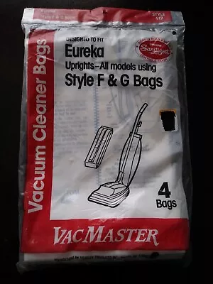 $7.99 • Buy VacMaster Vacuum Cleaner 4 Bags Style 117 Fits Eureka Uprights Style F & G New !