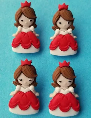 Craft Buttons SWEETHEARTS Fairy Tale Queen Princess Girl Ball Love Dress It Up • £3.25