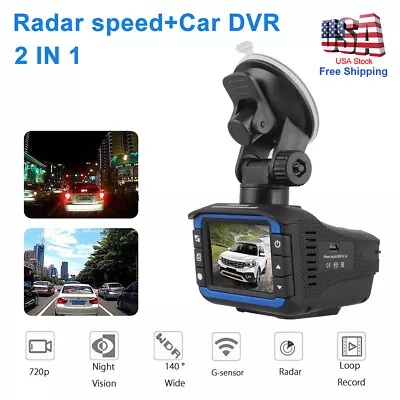 2IN1 Anti Radar Laser Police Detector Speed Car Recorder 360 Dash Camera Night S • $40.88