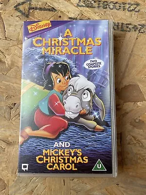 Disney A Christmas Miracle And Mickeys Christmas Carol Vhs Double  • £9.99