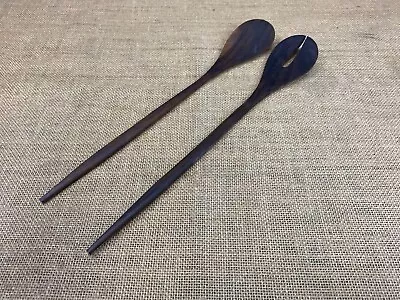 Vintage Mid Century Danish Rosewood Salad Servers • £20