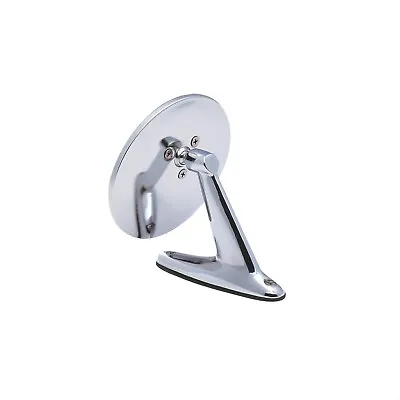 CHROME ROUND DOOR MIRROR CLASSIC MUSCLECAR HOTROD TRUCK LH Or RH KIT • $39.95