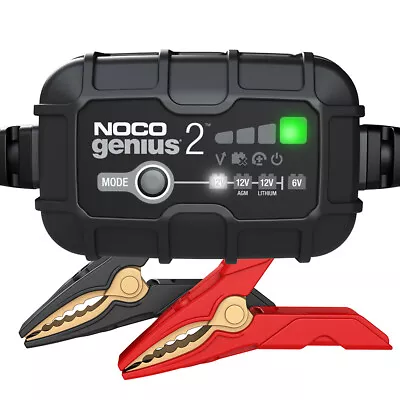 NOCO GENIUS2 2-Amp Fully-Automatic Smart Charger 6V And 12V Battery Charger • $49.95