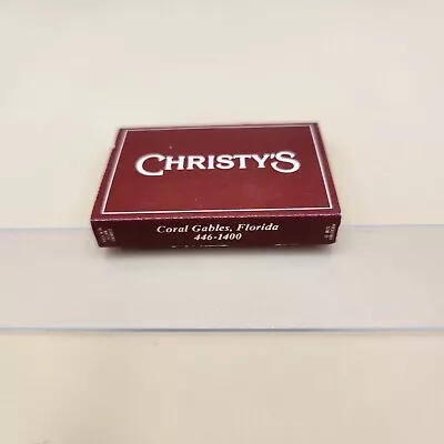 Vintage Match Box Christy's Restaurant - Unstruck • $3.99