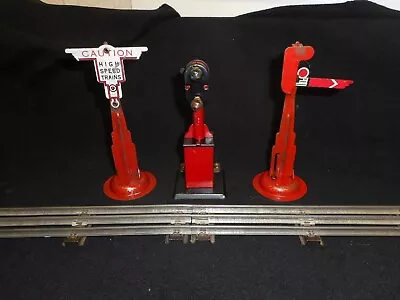  3  Early Marx Railroad Warning Signals--nice • $18.50