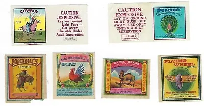 Vintage Penny Pack Firecracker Label Collection • $29.99