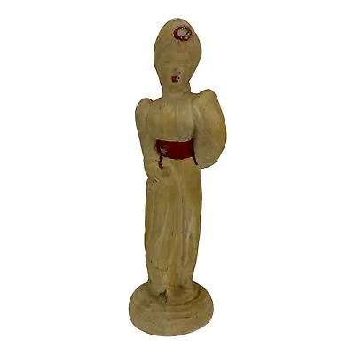 $45 • Buy Vintage Chalkware Arabian Genie Statue Figure Mid Century Art Sultan ORIGINAL