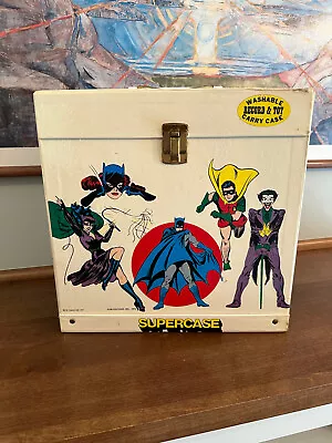 1976 LP / RECORD Storage CASE DC COMICS Book Heroes BATMAN SUPERMAN WONDER WOMAN • $39.99