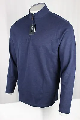 Mizzen + Main Men's Staton 1/4 Zip Pullover Sweater Size XL Reg Navy Blue # 7020 • $46.74