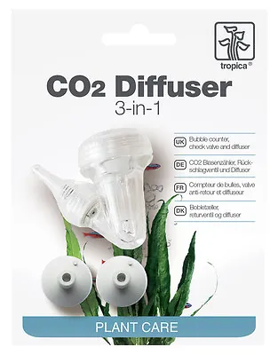 Tropica 3 In 1 CO2 Diffuser - Bubble Counter Return Check Valve Ceramic Diffuser • £12.45