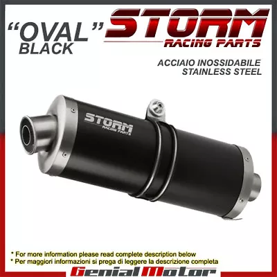 Exhaust Storm By Mivv Muffler Oval Nero Steel For Kawasaki Z 750 2014 14 • $217.49