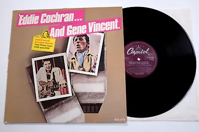 EDDIE COCHRAN AND GENE VINCENT LP VINYL Greatest Hits Best Of Album Rockabilly • £9.99