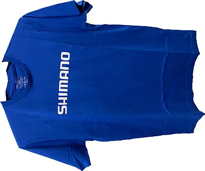 $37.49 • Buy Shimano Short Sleeve Cotton Fishing Shirt Royal Blue Medium - ATEERSSSMRB