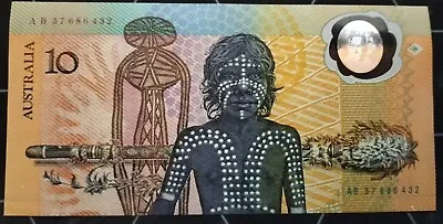 1988 Australia $10 Dollars Bicentenary Polymer Banknote Last Prefix From Reissue • $285