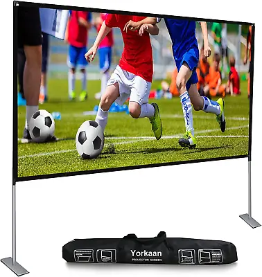 $113.49 • Buy Projector Screen With Stand 120 Inch 16:9, 4K HD Portable Projections Movies Scr