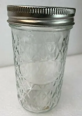 Mason Ball Jelly Jar-12 Oz. - Quilted Crystal Style • $4.99