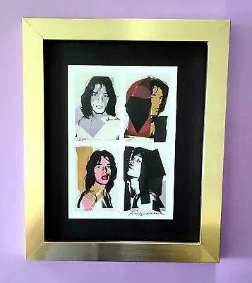 Andy Warhol | Vintage 1984   MICK JAGGER   Print Signed | Mounted And Framed • $99