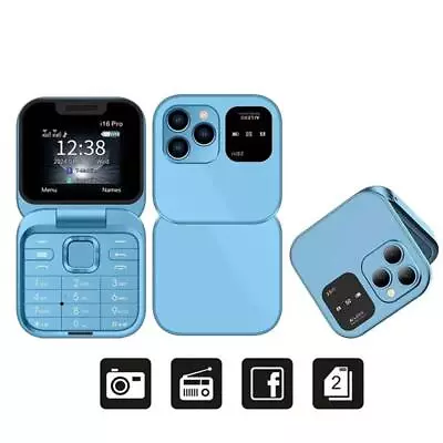 2024 New Mini Flip Mobile Phone 2 SIM Card Small Display Foldable Cell Phone US • $21.51