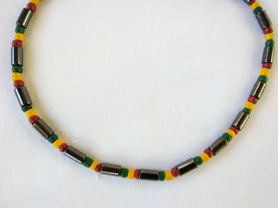 $13.99 • Buy Rasta Hematite  Choker Necklace Tribal Africa Selassie Reggae Jamaica 18 New