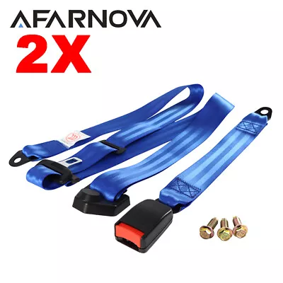 2X For Vlv Blue 3 Point Shoulder Adjustable Replace Seatbelt Lap Strap Replace • $30.18